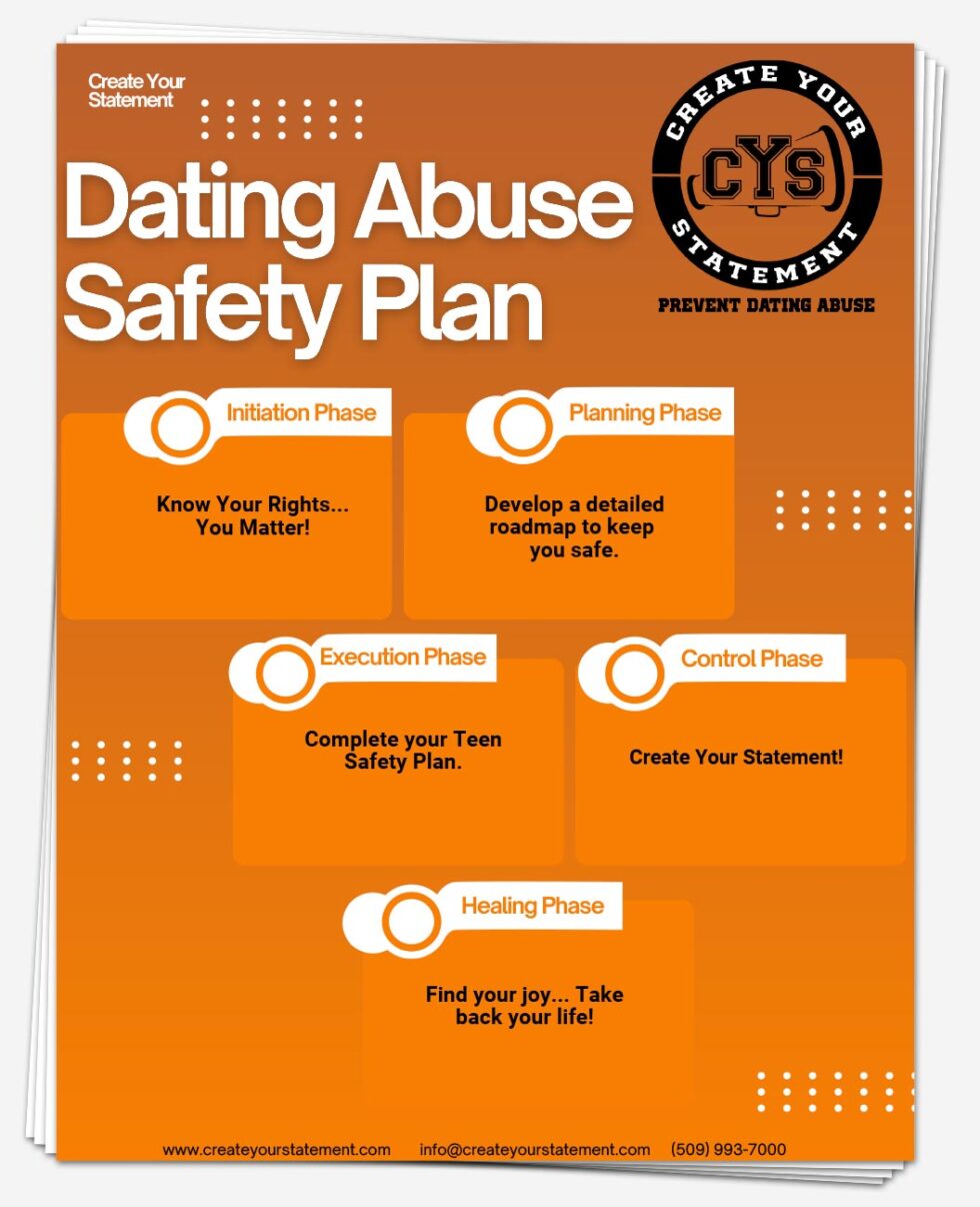 Safe Dating Program Flyer Safety Plan - Create Your Statement